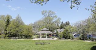  Image of a gazebo in a park.