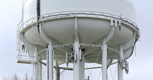 a water tower